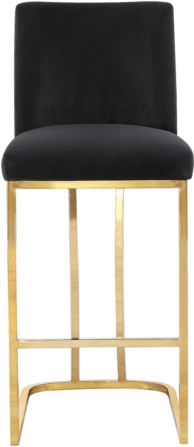 Meridian Furniture Heidi Black Velvet Counter Stool-2