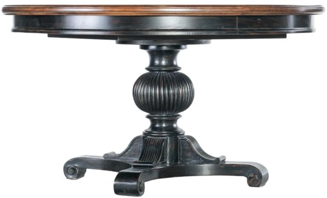 Hooker® Furniture Charleston Maraschino Cherry Round Pedestal Dining Table with Black Cherry Base-0
