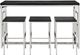Elements International Ezra 4-Piece Cappuccino/Chrome Bar Table Set-1