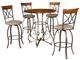 Powell® Hamilton 5-Piece Bronze/Medium Cherry Round Pub Table Set-0