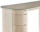 Century® Curate Micco Glass Top Desk with Off White Base-3