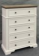 Elements International Eastwood Youth Brown/White 5-Drawer Chest-2