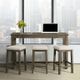 Elements International Stone 4-Piece Gray Occasional Bar Table Set-5