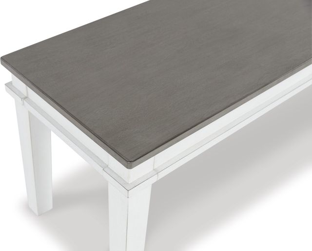 Benchcraft® Nollicott Whitewash/Light Gray 50" Dining Bench-3