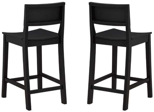 Linon Kentucky 2-Piece Black Counter Stool Set-4