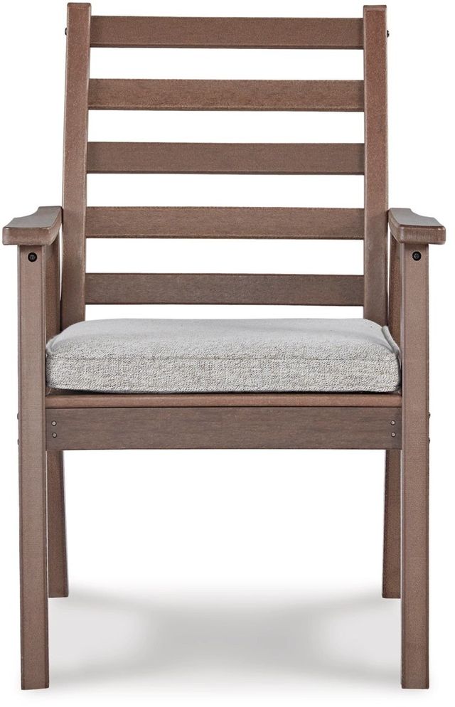 Signature Design by Ashley® Emmeline Brown Outdoor Dining Arm Chair with Cushion-1