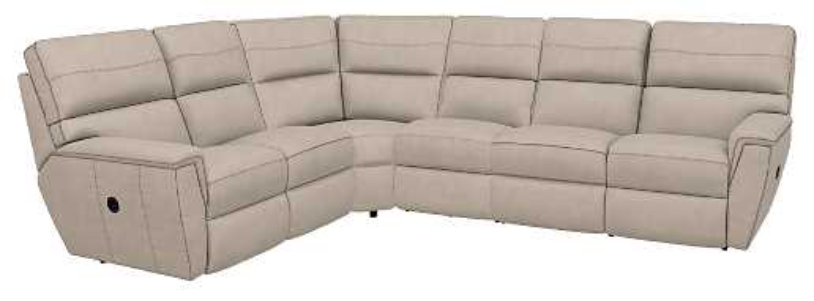 La-Z-Boy® Ava Ivory Leather Manual Reclining Sectional with Custom