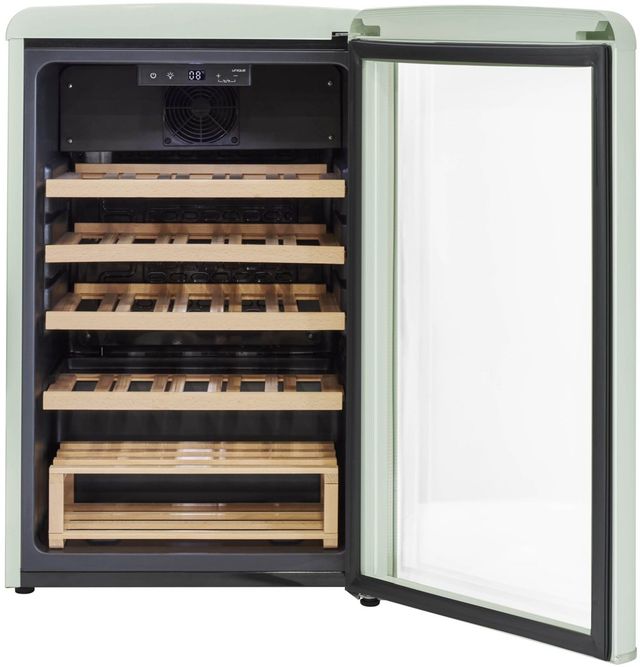 Unique® Appliances Classic Retro 4 Cu. Ft. Summer Mint Green Wine Cooler-1