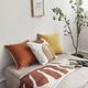 Livia Abstract Light Gray/Rust Decorative Pillow -1