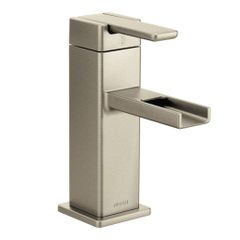 Moen® 90 Degree Brushed Nickel One-Handle Open Waterway Bathroom Faucet