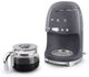 Smeg 50's Retro Style Slate Grey Countertop Coffee Maker-4