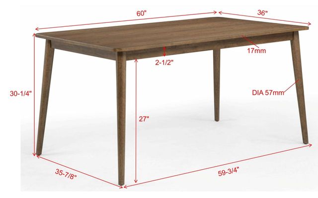 Crown Mark Mills Brown Dining Table-2