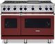 Viking® 7 Series 48" Reduction Red Pro Style Liquid Propane Range with 12" Reversible Griddle-0