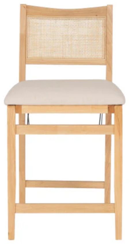 Powell® Beaux Natural Folding Counter Stool-4