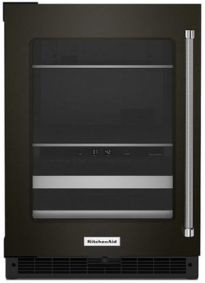 KitchenAid® 4.9 Cu. Ft. Black Stainless Steel Beverage Center
