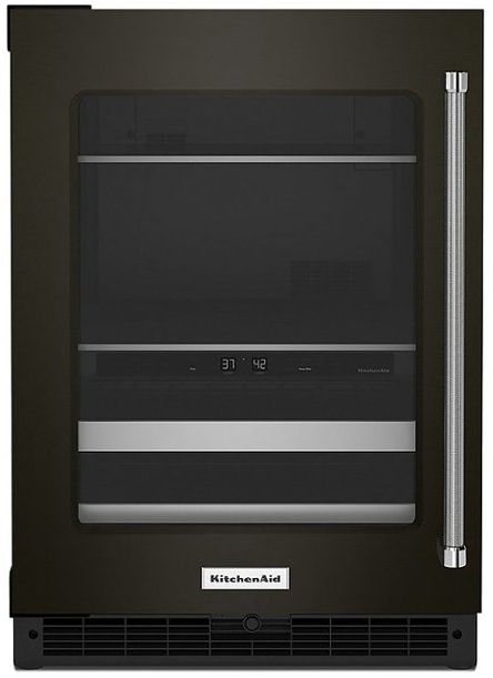 KitchenAid® 4.9 Cu. Ft. Black Stainless Steel Beverage Center