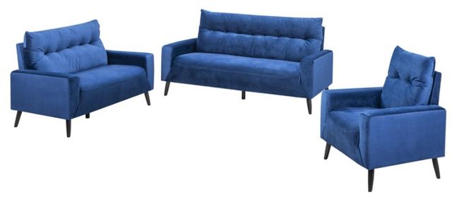 Mazin Furniture Veronica Blue Loveseat-1