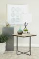Coaster® Elyna Travertine Accent Table with Gunmetal Frame-1