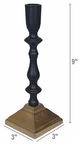 A & B Home Black/Gold 2 Tone Candle Holder-2