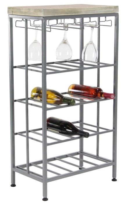 Deco Marche Gray Standing Wine Rack-1
