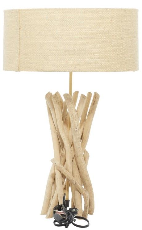 Deco Marche Cream/Light Brown Table Lamp-2