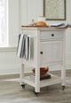 Signature Design by Ashley® Boderidge Antique White Bar Cart-5