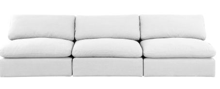 Meridian Furniture Comfy White Sofa -2