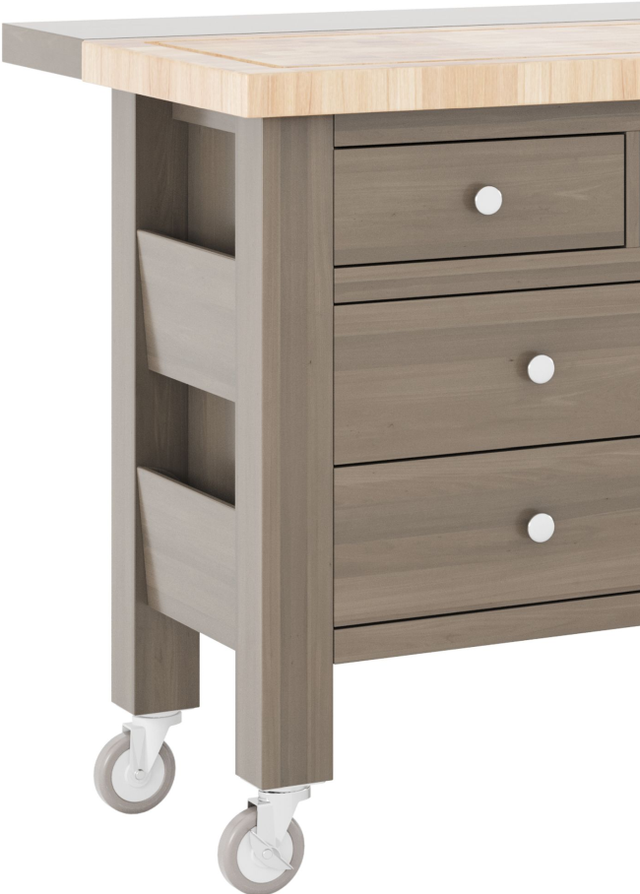 Canadel Gourmet Weathered Gray Washed Kitchen Island-1