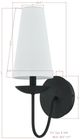 Forty West Marley Matte Black Sconce-1