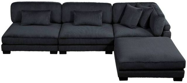 Homelegance® Traverse 4-Piece Black 135" Modular Sectional with Ottoman-1