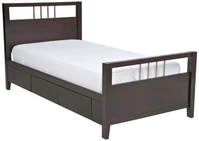 Modus Furniture Nevis Espresso Twin Platform Storage Bed-0