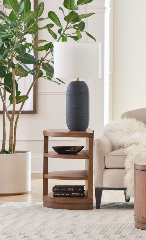 aspenhome® Caden Spiced Caramel Demilune End Table-2
