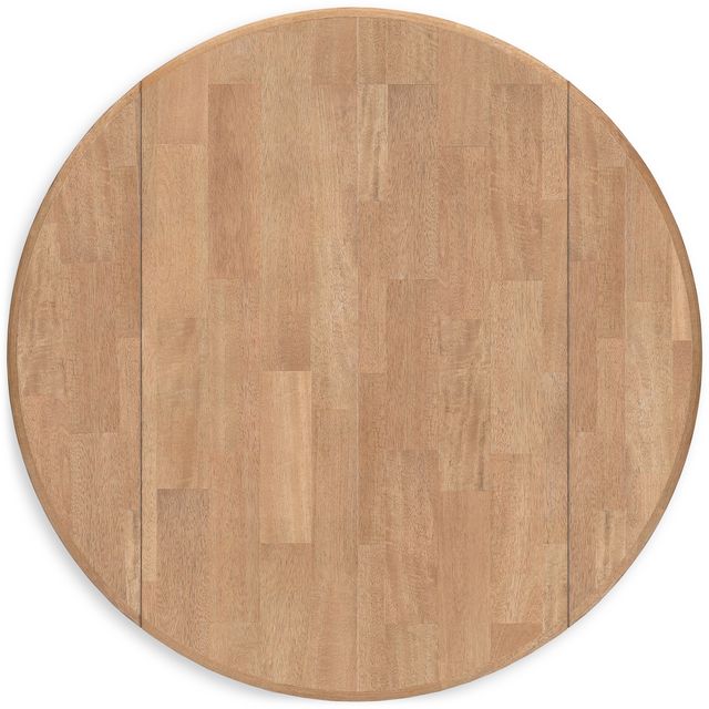 Signature Design by Ashley® Gesthaven Natural Round Dining Drop Leaf Table with Blue Base-3