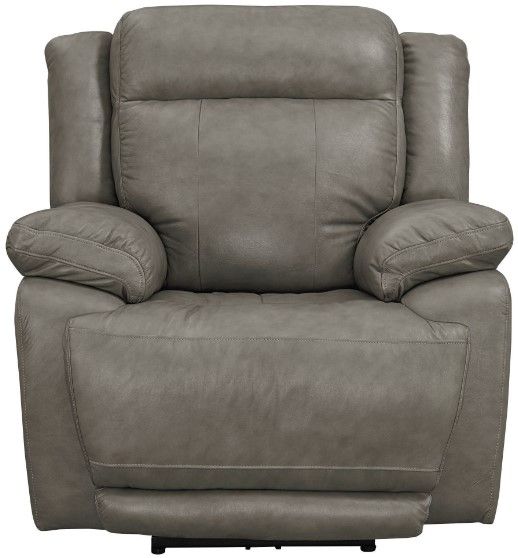 Bassett® Furniture Club Level Evo Pewter Leather Wallsaver Power Recliner -1
