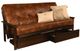 Kodiak Furniture Monterey Oregon Trail Saddle/Espresso Full Storage Futon with Mattress -0