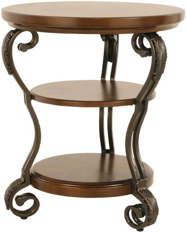 Signature Design by Ashley® Nestor 3-Piece Medium Brown Living Room Table Set-2