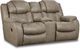 HomeStretch Daytona Mushroom Reclining Console Loveseat-0