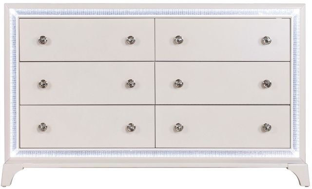 Steve Silver Co. Cassie Illuminating Glam Shimmering Pearl Dresser-2