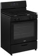 Whirlpool® 30" Black Freestanding Gas Range with Broiler Drawer-2