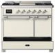 Ilve® Majestic III 40" Antique White Pro Style Dual Fuel Natural Gas Range with Solid Door and Chrome Trim-2