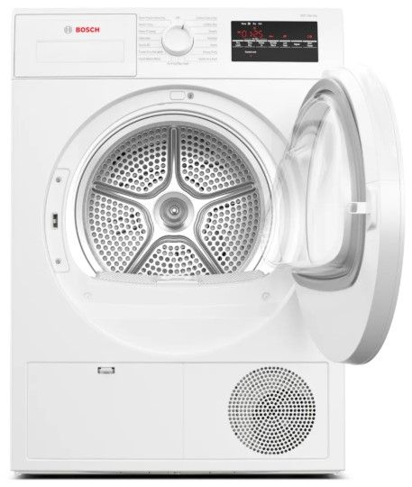 Bosch® 300 Series 24" White Front Load Electric Dryer-1