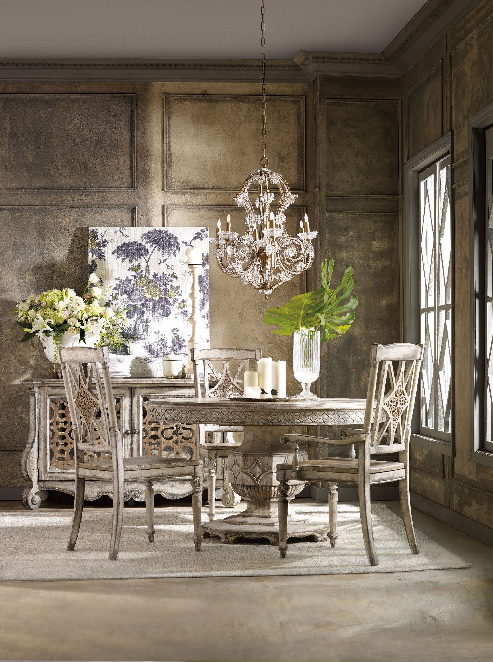 Hooker Furniture Chatelet Fretback Dining Arm Chair - Thumbnail 3