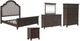 Liberty Furniture Paradise Valley 5-Piece Flax Tweed/Saddle Brown King Upholstered Panel Bedroom Set-0