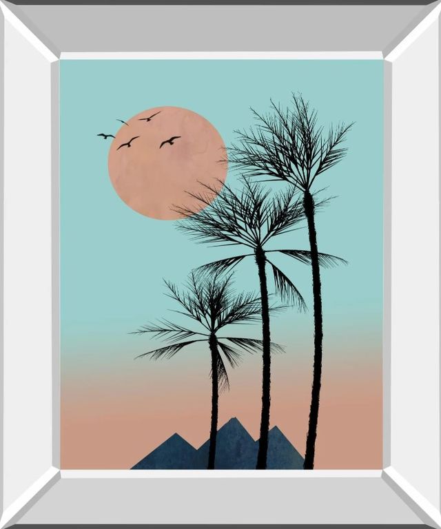 Classy Art Passion in the Tropics I by Hal Halli Mirror Framed Wall Art-0