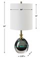 Uttermost® Enigma Teal Blue Glass Buffet Lamp-2