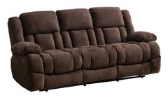 Mazin Furniture Presley Brown Power Reclining Sofa