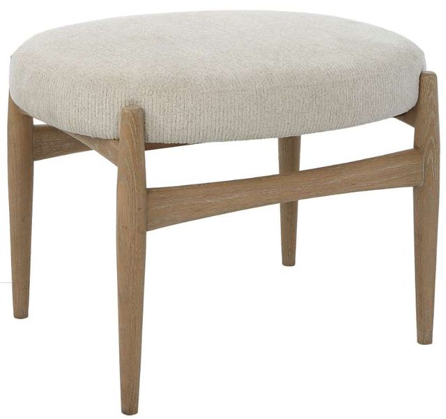 Uttermost® Acrobat Brown/Off-White Small Bench-0