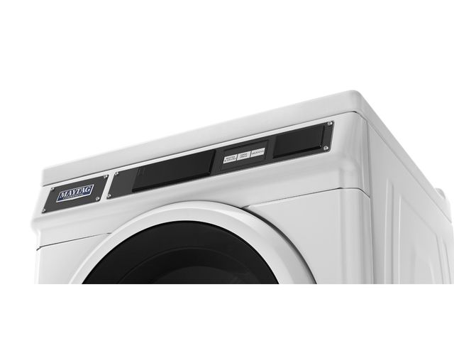 Maytag Commercial 6.7 Cu. Ft. Card-Reader-Ready Electric Front-Load Dryer - White-1