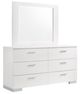Coaster® Felicity Glossy White Wood Dresser and Mirror-0