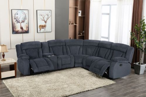 Milton Greens Stars 6-Piece Dark Gray Modular Manual Recliner Sectional-3